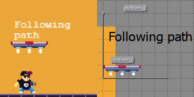 Follow path platform