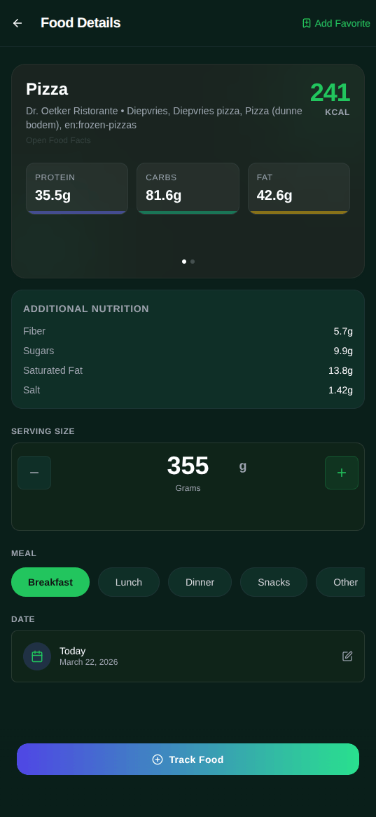 Musclog micronutrient tracking detail